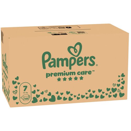 Pampers Pelene Premium Care 7, Monthly, 15+ kg, 120/1 Slike