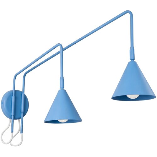 Sollux Lighting Stenska svetilka NOX 2 svetlo modra s stikalom, (5000352043) Cene