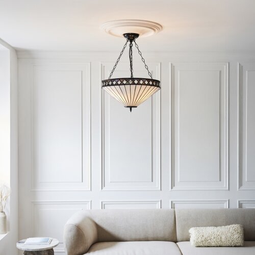 Endon 111871 - Luster na lancu Tiffany FARGO 3xE27/10W/230V prečnik 50 cm Slike