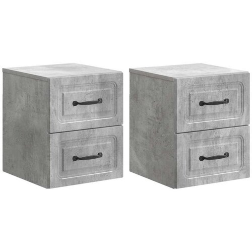 Stenski nočni omarici 2 pcs Betonsko siva 34,5 x 33 x 40 cm, (5000233601) Cene