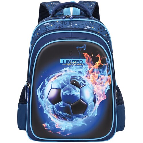 Scool ranac sa ojačanim leđima 3D Eva Football SC2994, 42x30x22cm, Plavi Cene