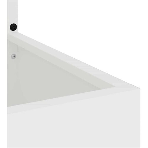 VidaXL Vrtni Sadič s Dekorativnom Pločom Bijelo 32 x 140 cm Slike