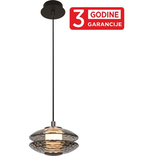 Mitea Lighting Visilica siva + smoky 1x6W 3000K ECLIPTICA LED 3y MAP9451-1 Cene
