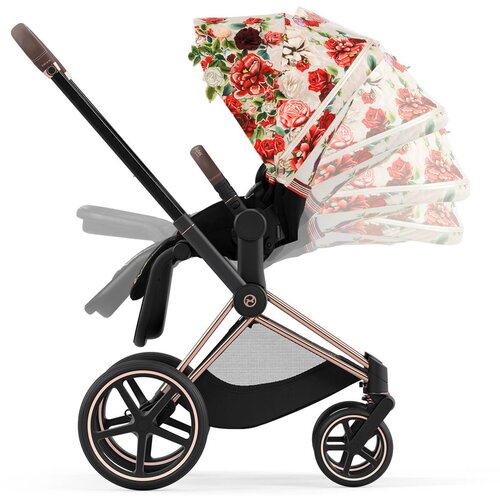 Cybex Sedežna enota Priam 4.0 platinum spring blossom light beige Slike