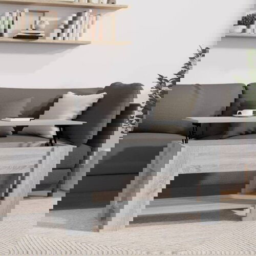 vidaXL Klubska mizica siva sonoma 101x49x52 cm konstruiran les Cene
