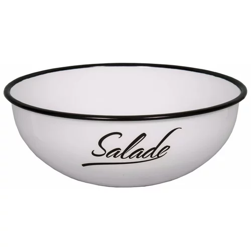 Antic Line bijela zdjela za salatu od emajla Classic, Ø 27,5 cm