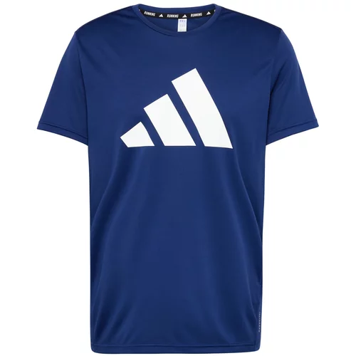 Adidas Funkcionalna majica 'RUN IT' temno modra / bela