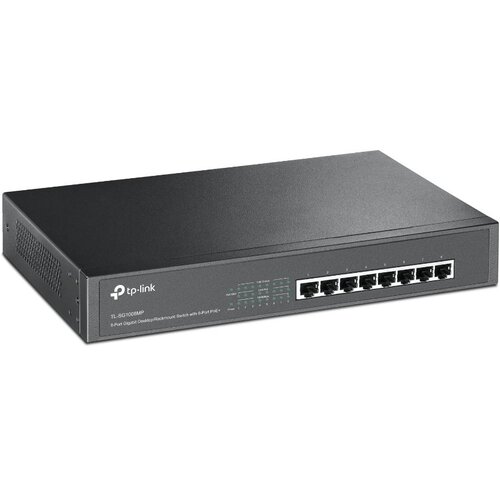 Tp-link TL-SG1008MP Unmanaged Gigabit Ethernet (10/100/1000) Power over Ethernet (PoE) 1U Black Slike