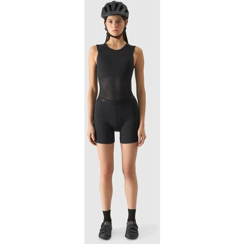4f Women's cycling shorts with gel liner - black Cene