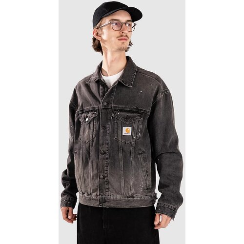 Carhartt WIP Helston Jakna black / destroy ws / splt Cene
