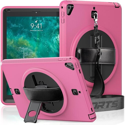 JTech Ohi&scaron;je za iPad 10,2" (19/20/21) s stojalom in naramnim pasom Roza, (22025963) Cene