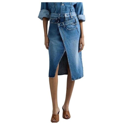 Replay midi denim suknja Cene