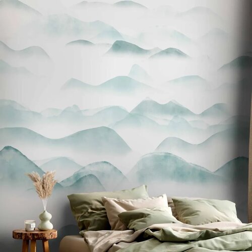  Foto tapeta - Mountains in the Fog 441x315 Samoljepljiva Slike