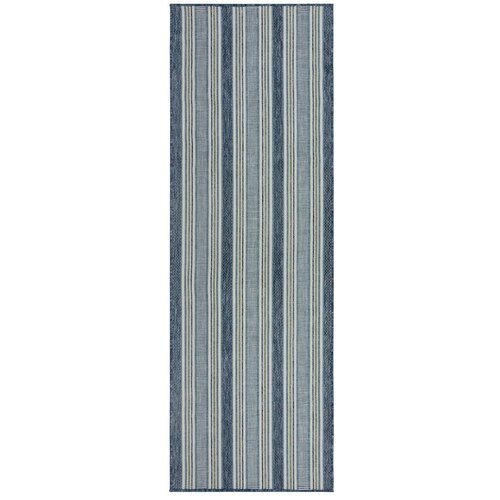 Flair Rugs Unutarnji i vanjski tepih plavozeleni 80x230 cm Roma Stripe &amp;ndash; Slike