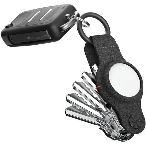 Key Smart AirTag Vegan Leather Case Air Black Slike