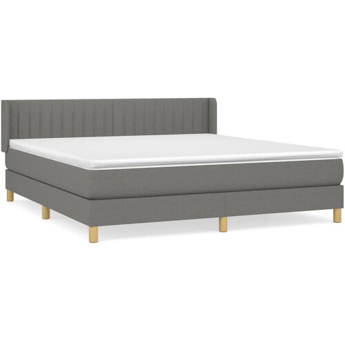 Maison Chic Box spring postelja - Vzmetna postelja z vzmetnico temno siva 180x200 cm blago SL14418, (21904120) Cene