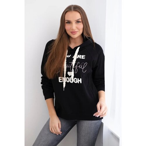 Kesi Cotton hoodie black Cene