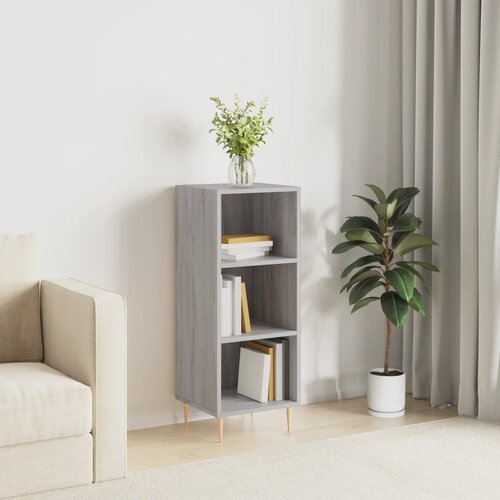 VidaXL Komoda siva sonoma 34,5x32,5x90 cm inženirski les Slike