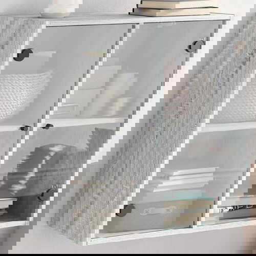 vidaXL Zidni ormarić sa staklenim vratima boja hrasta 68x37x68 5 cm Cijene