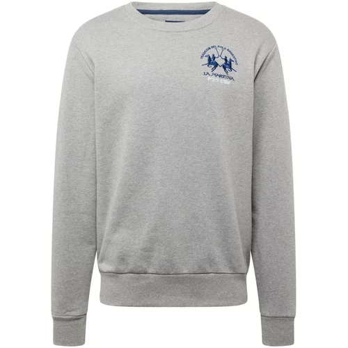 La Martina Sweater majica mornarsko plava / siva / bijela