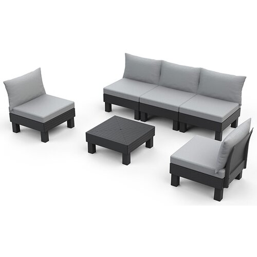 Curver baštenska garnitura trosed sa dve stolice i stočićem cantara 5 seater grafit cu 257361 Cene