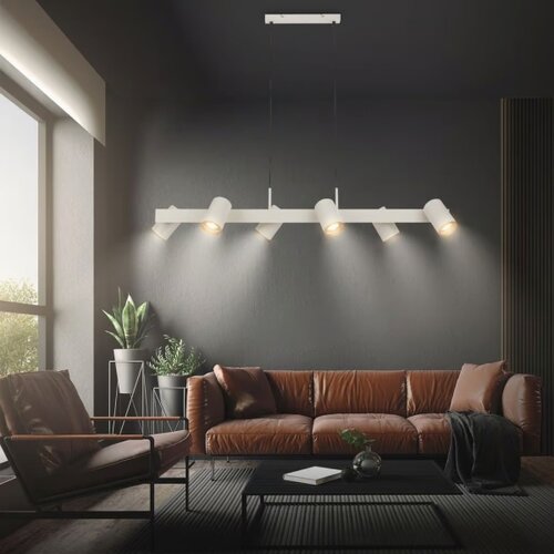 BRILONER 4058064 - Luster na sajli ERA 6xGU10/10W/230V krem boje Slike