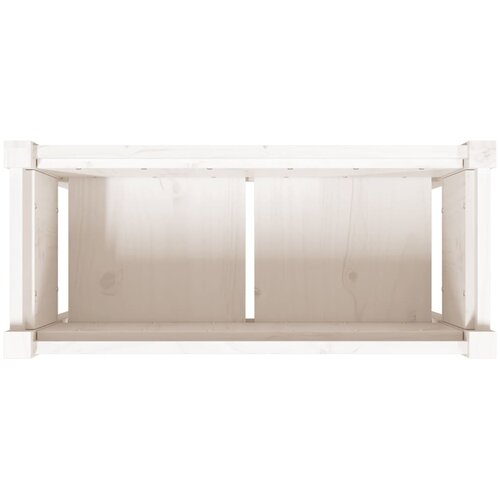  Vrtne sadilice s nogama bijela 70x31x70 cm od masivne borovine Slike