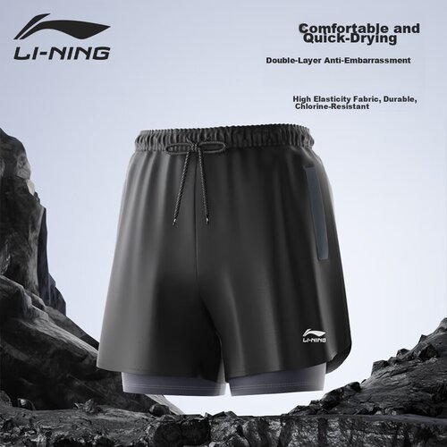 Li-Ning Mu&amp;scaron;ki kupaći &amp;scaron;orts 394, Crni Slike