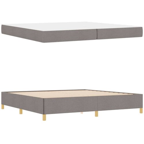 Krevetna konstrukcija Sivo-smeđa 200 x 200 cm tkanina Slike