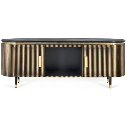 GINER Y COLOMER Bronasta TV omarica iz mangovega lesa in brona 150 cm, (22147503) Slike