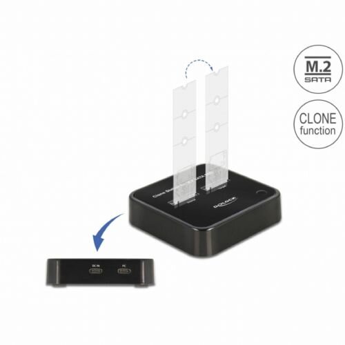 Delock Čitalec in presnemovalec diskov USB 3.2 Gen2 Tip C za M.2 SATA SSD 63334 Slike