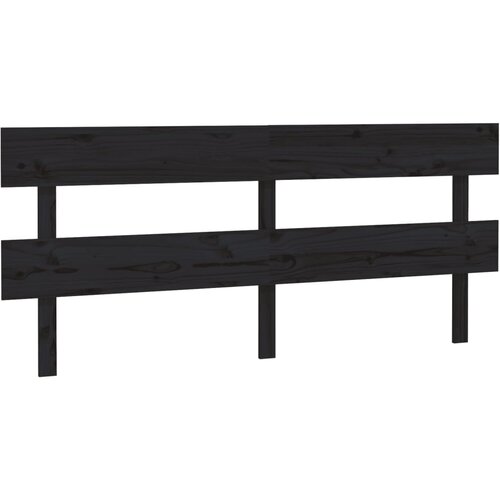 Maison Chic posteljno vzglavje - vzglavna omarica - nočna omarica črno 184x3x81 cm trdna borovina, (21705804) Slike