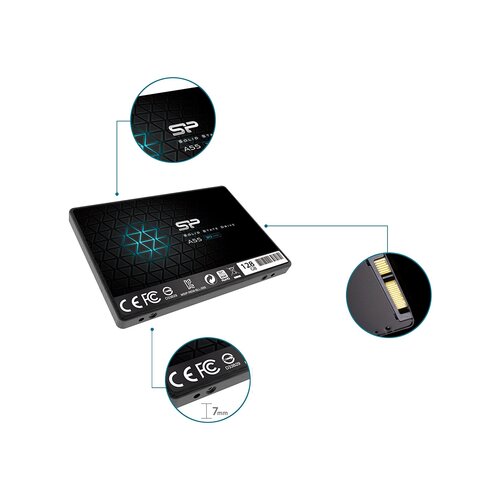Silicon Power 128GB 2.5&amp;quot; SATA III Ace A55 (SP128GBSS3A55S25) SSD disk Slike