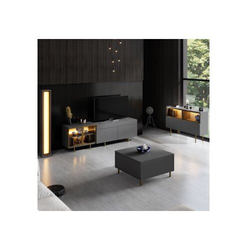 Hanah home TV polica Vienna Anthracite Gold Slike