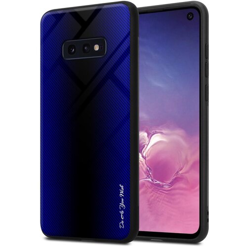 Cadorabo Ohišje, združljiv s Samsung - Stripe Optics v kobaltu vijolični - zaščitni pokrov iz silikona TPU in hrbta iz kaljenega stekla, (20570952) Cene