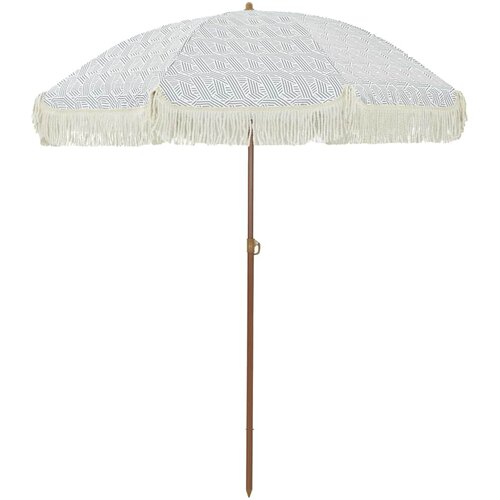 vidaXL Senčnik Siva in bela Ø 160 x 195 cm Jeklo Cene