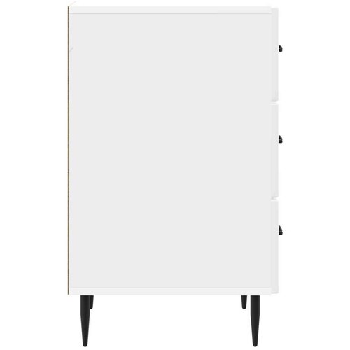  Noćni ormar s ladicama Bijela visokog sjaja 43 x 41 x 66 5 cm - Bijela visokog sjaja Slike