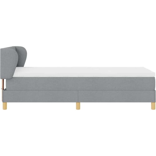 VidaXL Krevet s oprugama i madracem krem 90x200 cm Svjetlosiva Slike