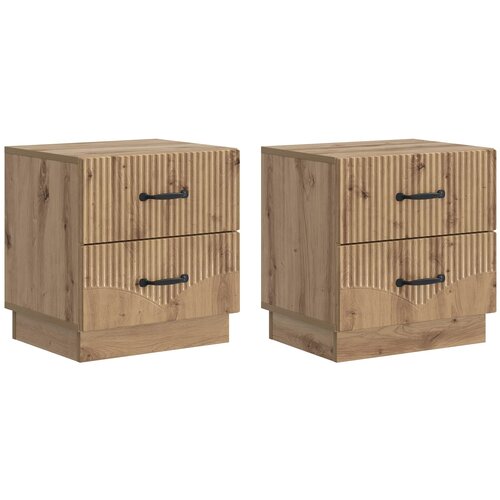 vidaXL Nočna omarica 2 pcs Artisan hrast 43 x 34,5 x 44,5 cm, (5000233519) Cene