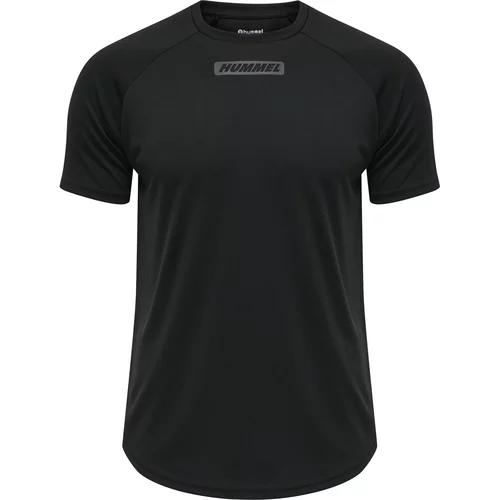 Hummel Tehnička sportska majica 'Topaz' siva / crna / bijela