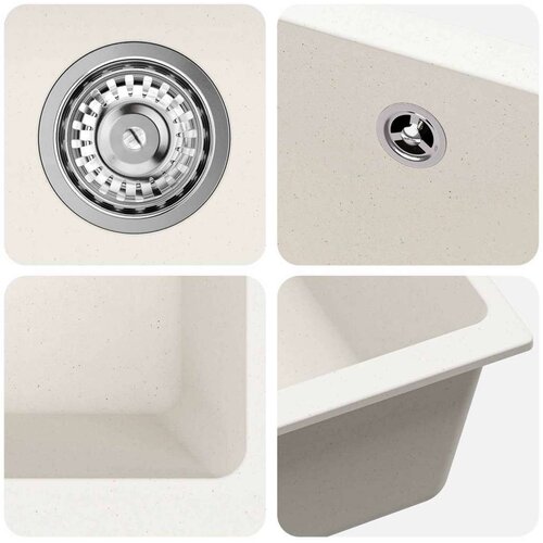 Lavabo - Umivaonik Bijelo 430 x 460 mm 80% kvarc i 20% smola Slike