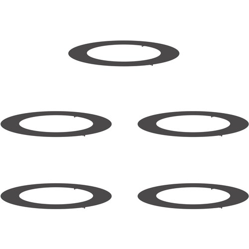 vidaXL Set plastičnih sadilnikov Črna Plastika 90 cm premer Vzdržljivo Cene