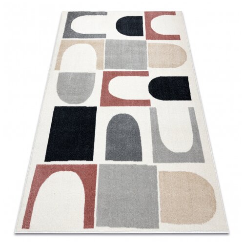 RugsX Preproga FUSION 0213 belo / temno roza - Geometrična, moderna, abstraktna 80x150 cm, (21996122) Cene