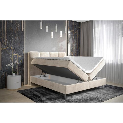 Esposa POSTELJA Z VZMETNICO 140 cm x 200 cm , tekstil bež Slike