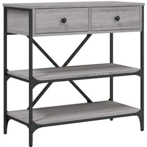 vidaXL Konzolna mizica siva sonoma 75x34,5x75 cm inženirski les, (20979143) Cene