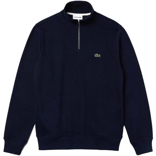 Lacoste Zip-Up High Neck Interlock Sweatshirt Navy Blue Plava Slike