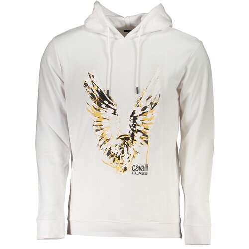 Cavalli Class MEN&#39;S WHITE ZIPLESS SWEATSHIRT Cene