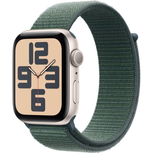 Apple Watch SE (2024) GPS + Cell. 44mm Starlight AC, Lake Green Sport Loop, (MXGV3QCA) Cijene