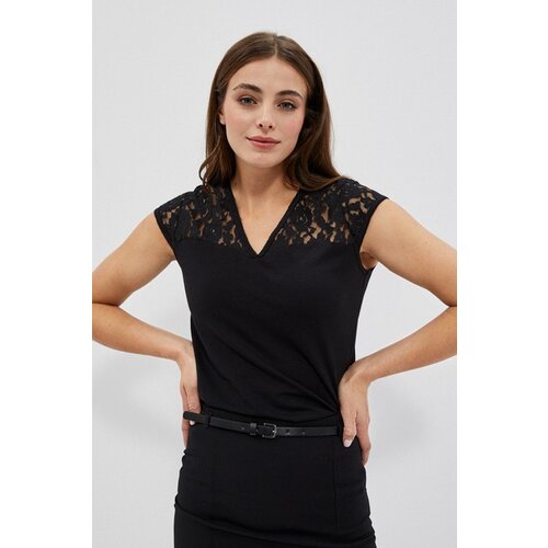 Moodo V-neck blouse with lace Cene