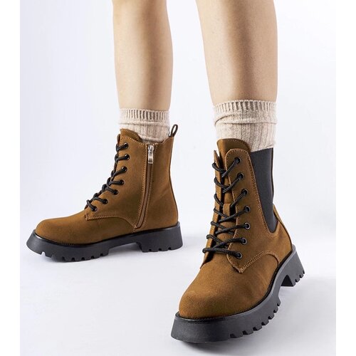 Gemre Brown ankle boots with chunky sole Swinford Slike